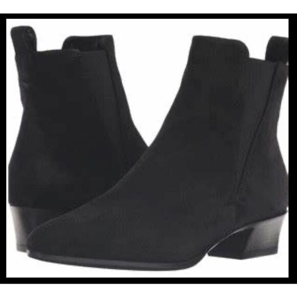 Aquatalia Fausta Suede Black Booties, Women’s Size 8.5 Waterproof - Picture 2 of 13